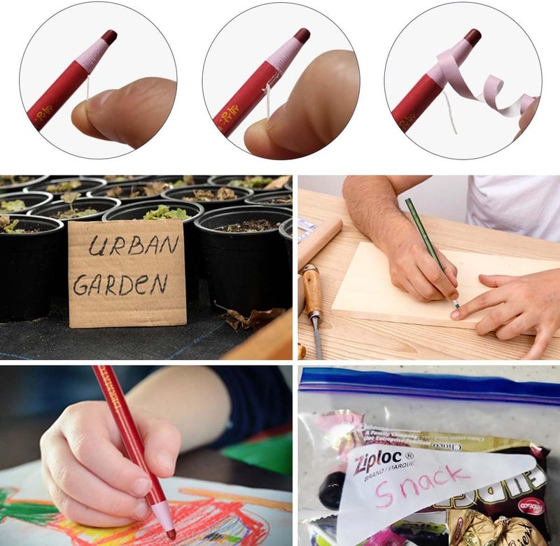 Diamond Dotz Diamond Peel-Off China Markers/Grease Pencils for Glass, Cellophane, Vinyl, Metal, Etc. (12 Pencils) (Yellow) - Image 4